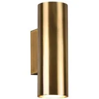TRIO Leuchten LED Wandleuchte, LED wechselbar, Warmweiß, innen, kleine indirekte Updown Wand-strahler golden-e Lampe, Höhe 18cm