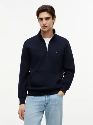 ESSENTIAL TERRY NEW 1/4 ZIP Desert Sky - Gr. - L