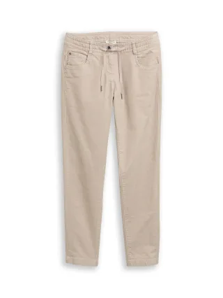 Tom Tailor - Tapered Relaxed Cordhose soft taupe grey - Gr. - 28