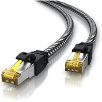 Primewire CAT 7 Gigabit Ethernet Netzwerkkabel, Patchkabel 10 Gbit/s - 20m LAN-Kabel, CAT.7, RJ-45 (Ethernet) (2000 cm), CAT7 Rohkabel S/FTP Pimf Schirmung, Baumwollmantel, 10000 Mbit/s