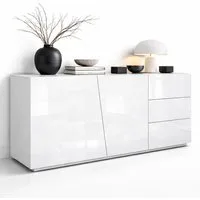 OTTO home Kommode San Remo, Kombikommode, Sideboard, mit viel Stauraum, Hochglanz, Moderne Kommode, UV-lackiert, grifflos, push-to-open-Funktion, B=180cm