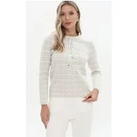 Passioni Strickpullover mit geometrischem Muster