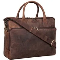 Benthill Aktentasche Echt Leder Laptoptasche Umhängetasche Herren Aktentasche, Schultergurt / Umhängegurt Reißverschlussfach