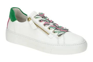 Gabor 66.465.53 FLORENZ Damen Halbschuhe Wei? Gr?n Pink Gold Gummisohle Plateau