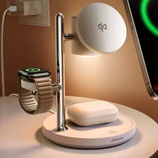 Joyroom JR-W23 Qi2 15W 4-in-1 Magnetic Wireless Charger Stand with Touch Control Night-Lamp Fast Wireless Charging Brack
