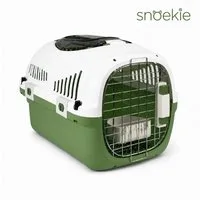 SNOEKIE Tiertransportbox SNOEKIE Tiertransportbox für Katzen & kleine Hunde Skyline Grün bis 15 kg