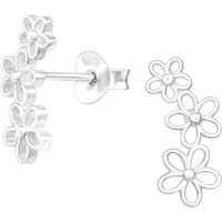 ALEXANDER YORK Paar Ohrstecker BLUMENREIHE, 2-tlg., 925 Sterling Silber