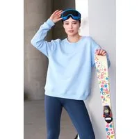 JUSTEVER Sweater Damen-Sweatshirt-Trainingsoberteil mit Rundhalsausschnitt und Basic-Pa