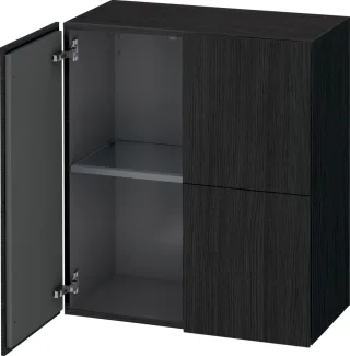 Duravit L-Cube Halbhochschrank Eiche Schwarz Matt 700x363x800 mm - LC117701616 LC117701616