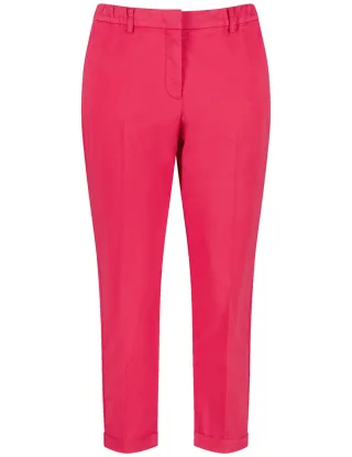 SAMOON - 7/8 Hose aus Baumwoll-Stretch Greta rot - Gr. - 42