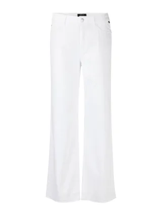 Marc Cain Pants - Jeans Modell WARRI mit Fransensaum white - Gr. - 40