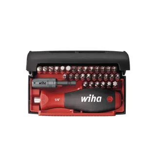 Wiha Bit Set Collector Standard 25 mm gemischt 32-teilges Set 1/4 zoll C6,3 mit Box - 34686