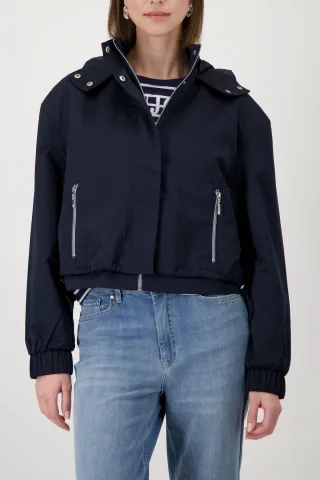 monari - Nylon-Jacke mit Kapuze marine - Gr. - 44