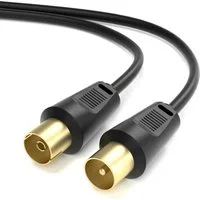 JAMEGA TV Antennenkabel HDTV FullHD 135db 75Ohm Koaxialkabel 4K UHD Koax SAT-Kabel, TV Koax, (200 cm)