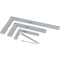 Brüder Mannesmann Werkzeuge Winkelmesser Aluminium Anschlagwinkel-Set 0418002