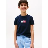 Tommy Hilfiger T-Shirt TOMMY SCRIPT FLAG PRINT TEE SS für Kinder bis 16 Jahre, mit Logo-Print