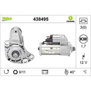 Valeo Anlasser 1,7 kW 438495 VW Caddy California Golf Jetta Passat Transporter