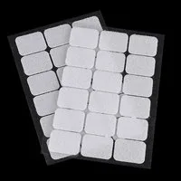 maDDma Klettband 18 Klettpunkte oder Quadrate Größenwahl selbstklebend, weiß25x32mm