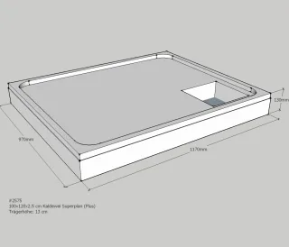Neuesbad Wannenträger für Kaldewei Superplan 100x120x2,5 SD21849