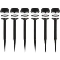 MARELIDA LED Solarleuchte LED Solar Wegleuchten Erdspieß Gartenleuchten Lichtsensor 6er Set, LED Classic, warmweiß (2100K bis 3000K)