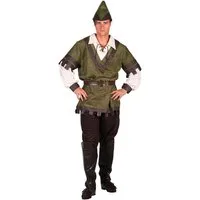 thetru Kostüm Robin Hood Kostüm grün, Der Held von Sherwood Forest im klassischen Look