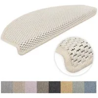 Metzker® Stufenmatte Stufenmatten Göteborg Halbrund, halbrund, Höhe: 8 mm, 18 Stück - Hellbeige
