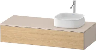 Duravit Zencha Konsolenwaschtischunterbau wandhängend Natur Eiche & Taupe Matt & Supermatt 1300x550x ZE4812R30830000