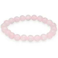 Lebensquelle Plus Armband Rosenquarz Kugelarmband, 8 mm