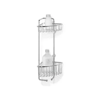 Giese Big-Set Duschkorb 3002202 werkzeuglos abnehmbar, 2 Haken, 2 Körbe