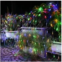 Rosnek Lichternetz 8 Beleuchtungsmodi, für Hochzeit Weihnachten Party Urlaub, LED-Lichterkette, 1.5x1.5M/2x2M/3x2M/6x4M