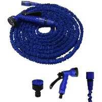 HELO24 Flexschlauch Flexibler Gartenschlauch 1 x blau 30 m