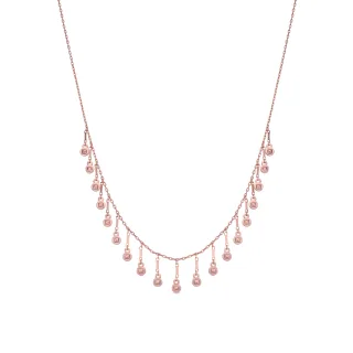 Luxenter Brilliant Zirconia-Halskette aus 18-karat-Roségold – Yaferth