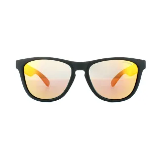 Polaroid Rectangle Mens Black Rubber Grey Red Mirror Polarized Sonnenbrillen