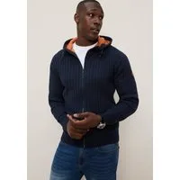 KangaROOS Kapuzenstrickjacke mit Reißverschluss, Rippstrick, Regular Fit, normale Länge
