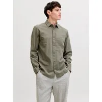 Jack & Jones Langarmhemd JJESUMMER LINEN BLEND SHIRT L/S SN Baumwollmischung, regular fit