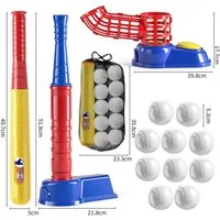 TEMI Outdoor-Spielzeug Spielset mit Baseballschläger, Spielball Set, Set (1-tlg) 2 in 1 T-Ball-Set Outdoor Spielzeug Geschenk für Kinder