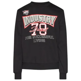 Schwarzes Sweatshirt mit Diesel Industry 78-Logo