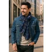 Ella Jonte Modeschal, weicher Herrenschal Casual-Style im Streifen-Design, 100% Viskose