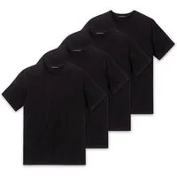 Schiesser T-Shirt Essentials (4-tlg) Rundhals-Ausschnitt