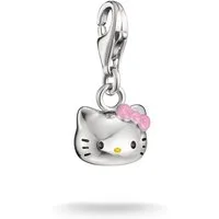 THOMAS SABO Charm-Einhänger THOMAS SABO ♡ Hello Kitty Charm mit pinker Schleife - Original, Emaille