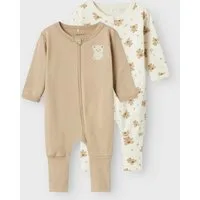 Name It Schlafoverall NBNNIGHTSUIT 2P ZIP FF JET BEAR NOOS (Packung, 2-tlg)
