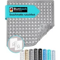 Blumbach Duschmatte - griffige Antirutschmatte Diamant 53 x 53 cm, - 100% BPA-frei, inkl. 2 Haken zum Aufhängen, Duscheinlage, schimmelressisten & maschinenwaschbar