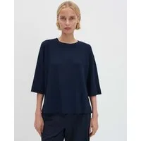 someday 3/4-Arm-Shirt KAVIRA Regular aus ECOVERO™ Viskosemix leicht ausgestellt geschnitten, gekreppte Oberfläche
