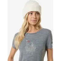 SUPER.NATURAL T-Shirt für Damen, Merino FLOWERHANDS Blumen Motiv, bunt, casual