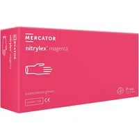 Mercator Einweghandschuhe Nitrilhandschuhe NITRYLEX Magenta Einweghandschuhe Puderfrei