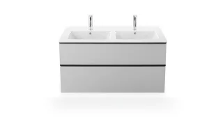 Duravit ME by Starck Doppelwaschtisch Weiß Hochglanz 1300 mm - 23361300601 23361300601