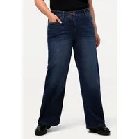 Ulla Popken Funktionshose Jeans Mary weites Bein 5-Pocket-Schnitt