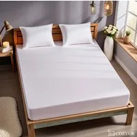 Cozyor Spannbettlaken 2er Set weich 90x190, 90x200, 140x200, 160x200, 180x200, 200x200cm, Mikorfaser weich gebürstet, Gummizug: rundum, (2 Stück), Matratzenhöhe bis 35cm, weiß Purity, Bettlaken mit starkem Gummi