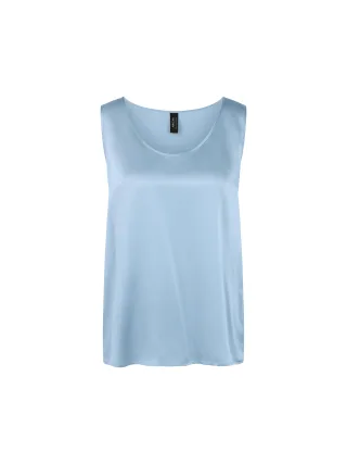 Marc Cain Additions - Seidentop mit Rundhalsausschnitt skyway new - Gr. - 40
