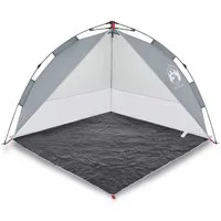 vidaXL Strandmuschel Strandzelt Grau Quick Release Wasserdicht, (1 tlg)
